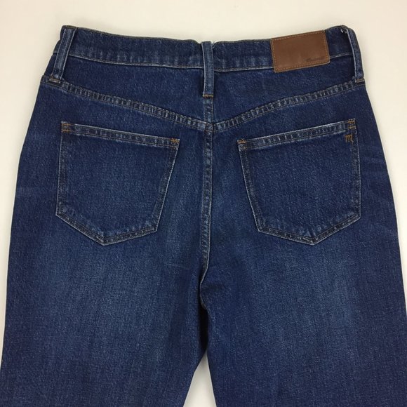 MADEWELL Medium/Dark Wash The High Rise Slim Boyjean 5 Pocket Jeans - Picture 8 of 10